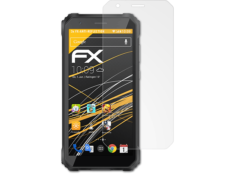 ATFOLIX 3x FX-Antireflex Displayschutz(für Oscal Pro) S60