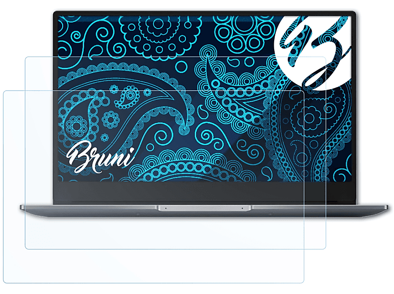 BRUNI 2x Basics-Clear Schutzfolie(für Honor MagicBook X 14)