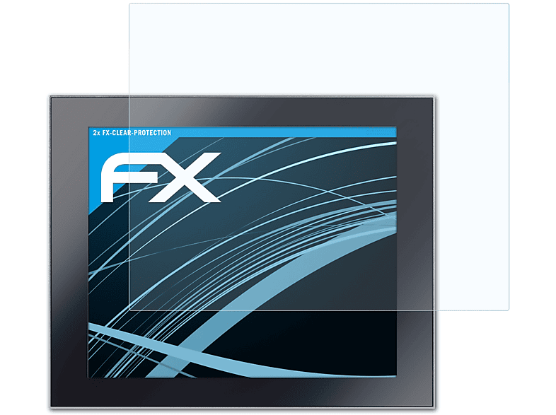 ATFOLIX 2x Nodka FX-Clear TPC6000-D173 (17 Inch)) Displayschutz(für