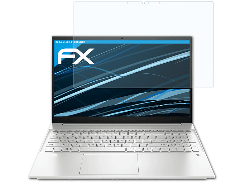 ATFOLIX 2x FX-Clear Displayschutz(für HP Pavilion 15-eg1752ng)