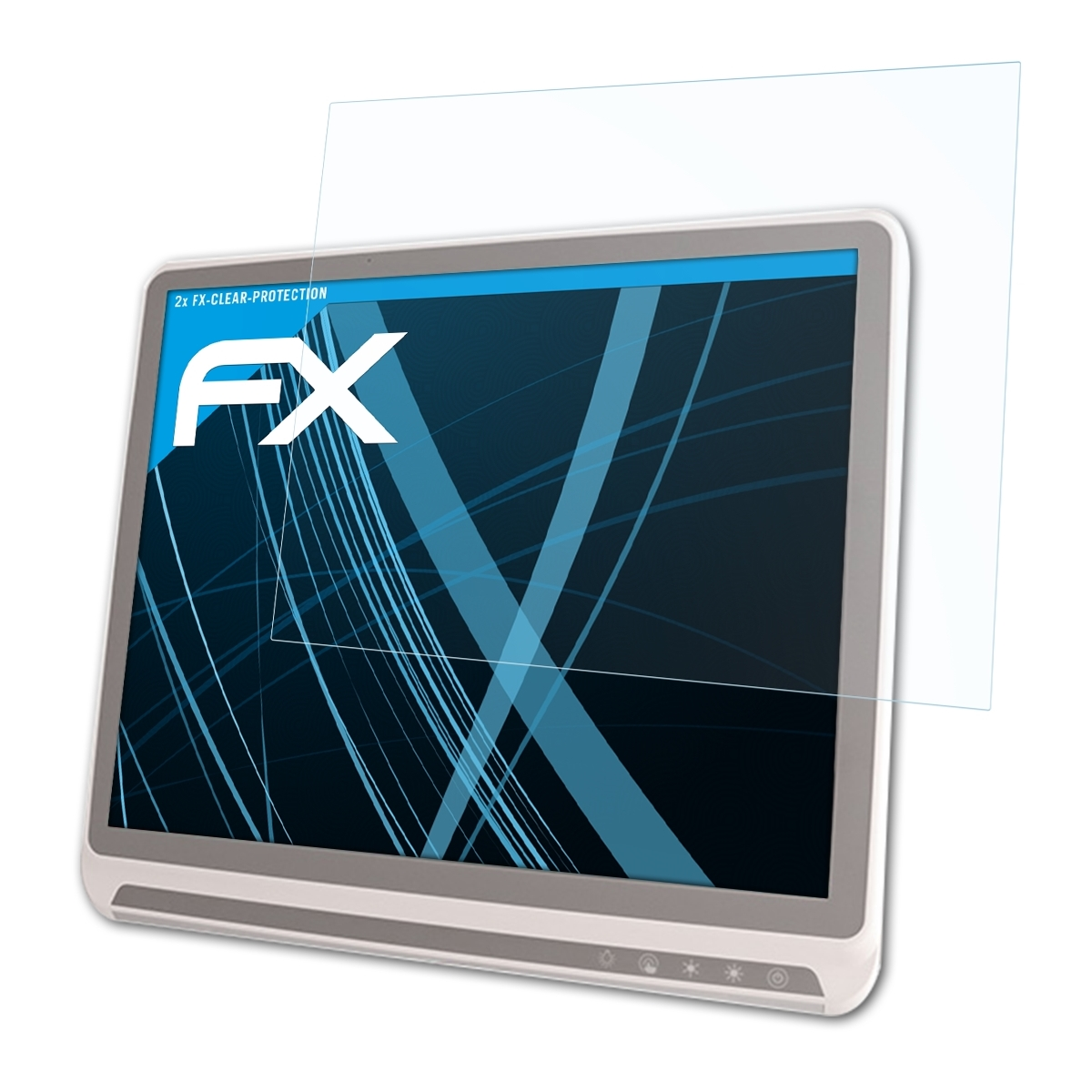 ATFOLIX 2x FX-Clear Displayschutz(für (19 Inch)) Venus-193 Healthcare Onyx