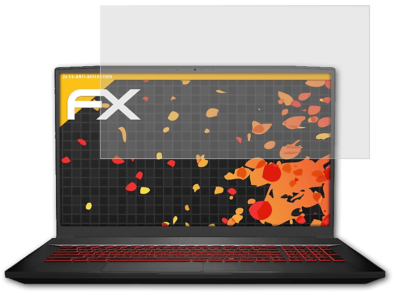 ATFOLIX 2x FX-Antireflex GF75 MSI Displayschutz(für Thin)