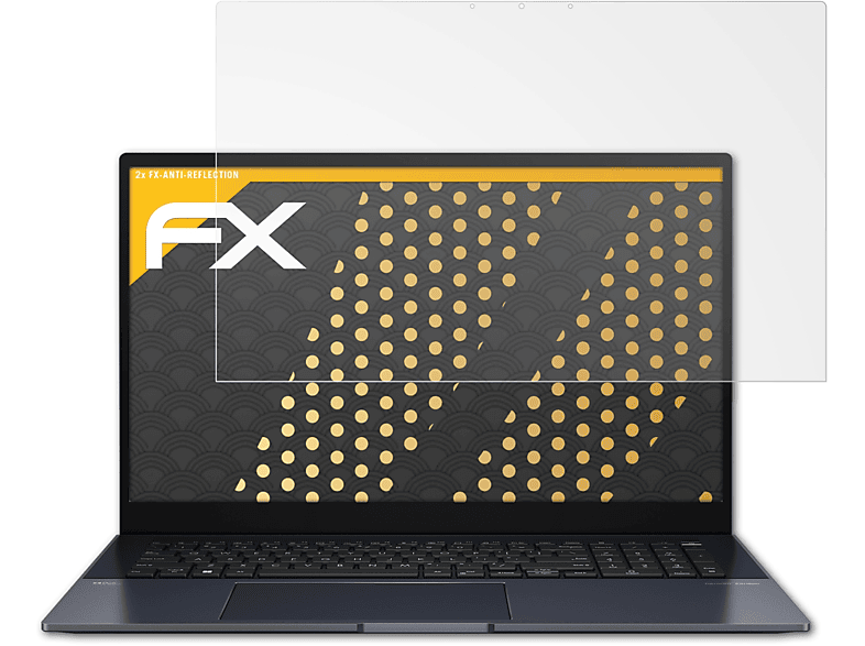 ATFOLIX 2x Displayschutz(für Zenbook FX-Antireflex 17) Pro Asus