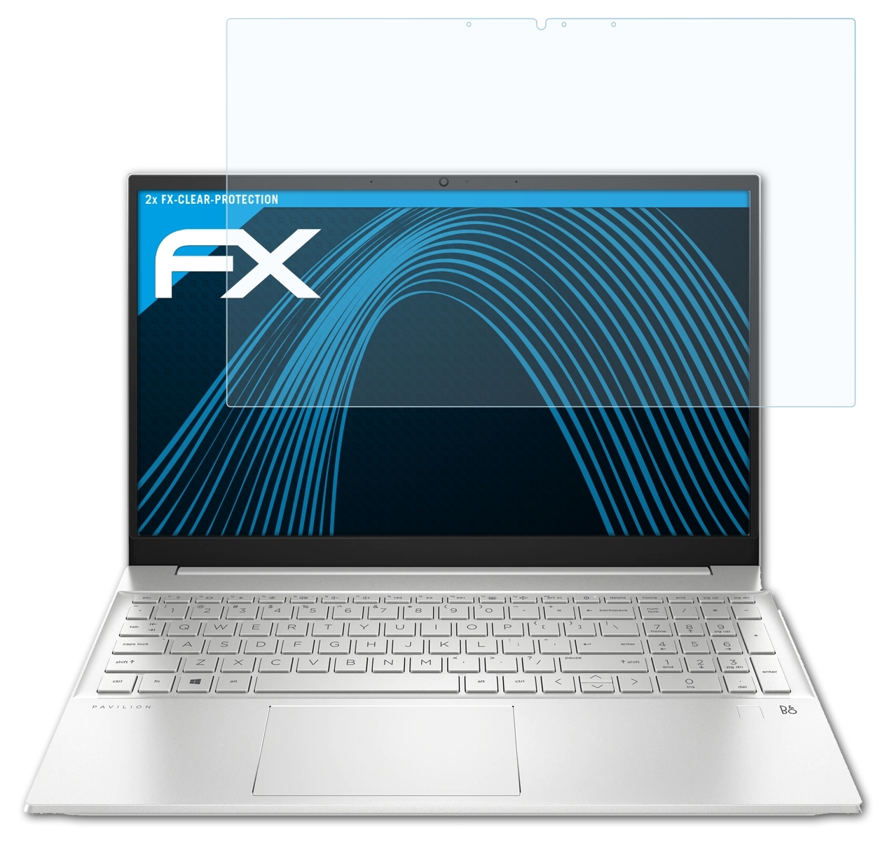ATFOLIX 2x FX-Clear Displayschutz(für HP 15-eh1757ng) Pavilion