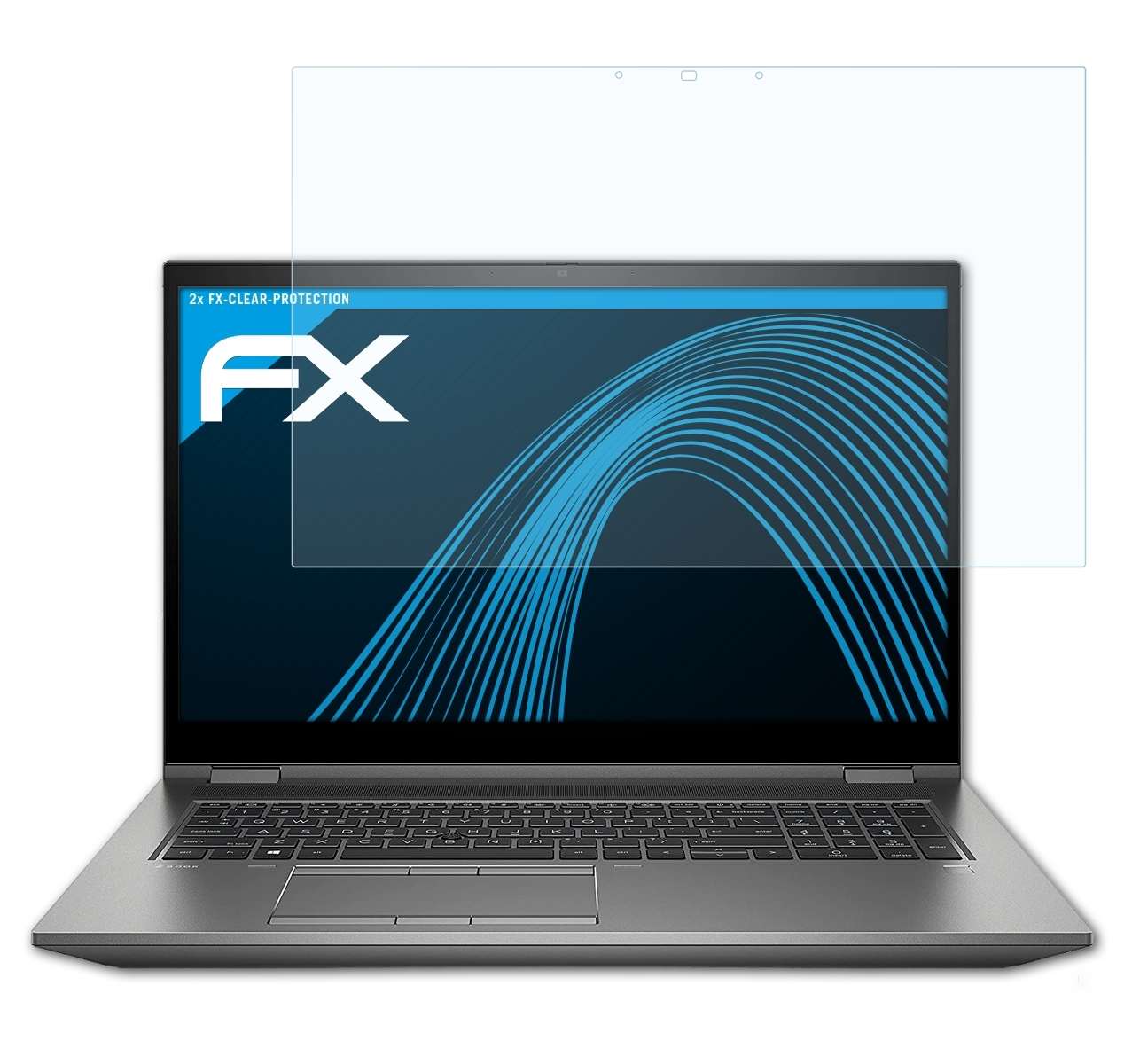 ATFOLIX 2x FX-Clear Displayschutz(für Fury 17 HP G7) ZBook