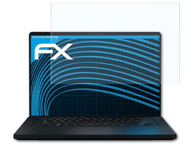 ATFOLIX 2x FX-Clear Displayschutz(für Asus ROG Zephyrus M16 (2022)) | Pflege & Schutz