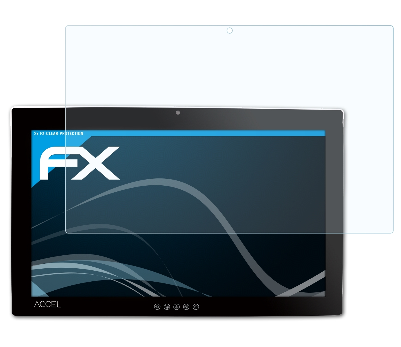 2x Displayschutz(für ACCEL-A3201 ATFOLIX FX-Clear Healthcare Inch)) Onyx (32