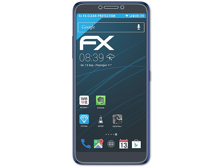 ATFOLIX Displayschutz(für Alcatel 3x FX-Clear 3V)