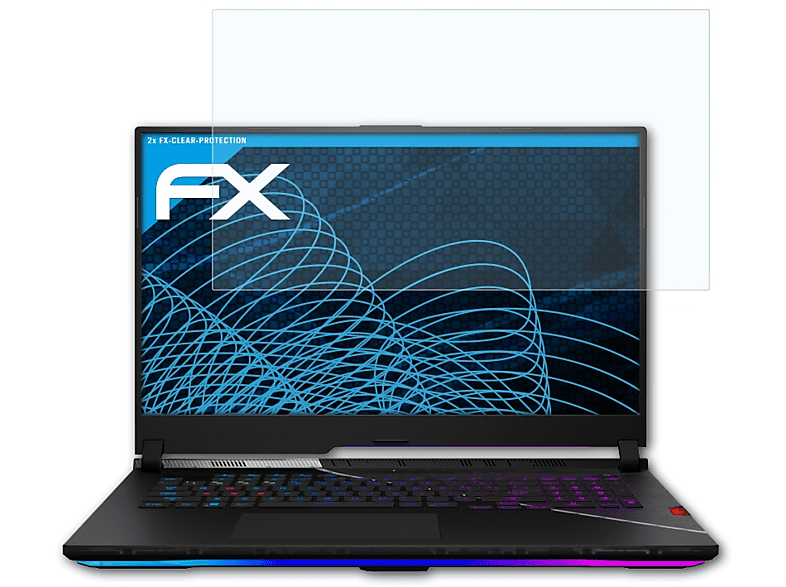 ATFOLIX 2x FX-Clear Displayschutz(für Asus ROG Strix Scar 17 (2022))