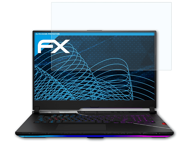 ATFOLIX 2x FX-Clear Displayschutz(für Asus ROG Strix Scar 17 (2022)) | Pflege & Schutz