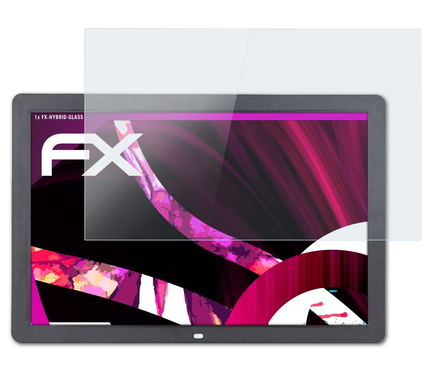 ATFOLIX FX-Hybrid-Glass Schutzglas(für Andoer 17 Zoll (1440x900)) Digitaler Bilderrahmen