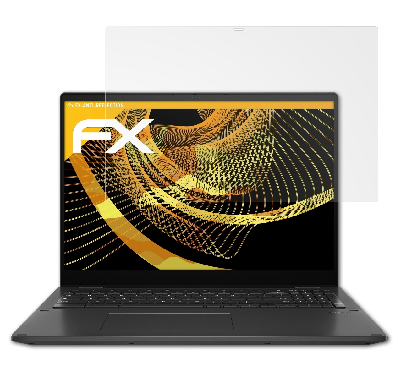 FX-Antireflex 2x ATFOLIX Chromebook Asus Flip (CX5601)) Displayschutz(für CX5