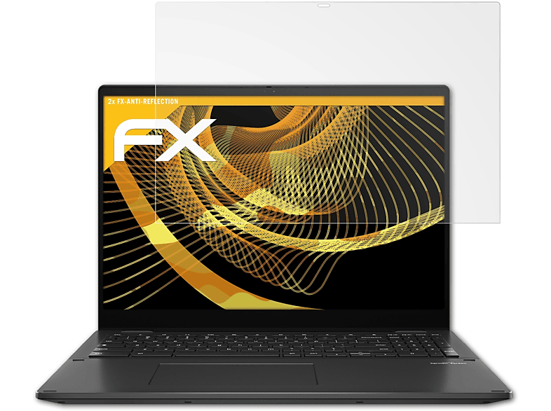 ATFOLIX 2x FX-Antireflex Displayschutz(für Asus Chromebook Flip CX5 (CX5601))