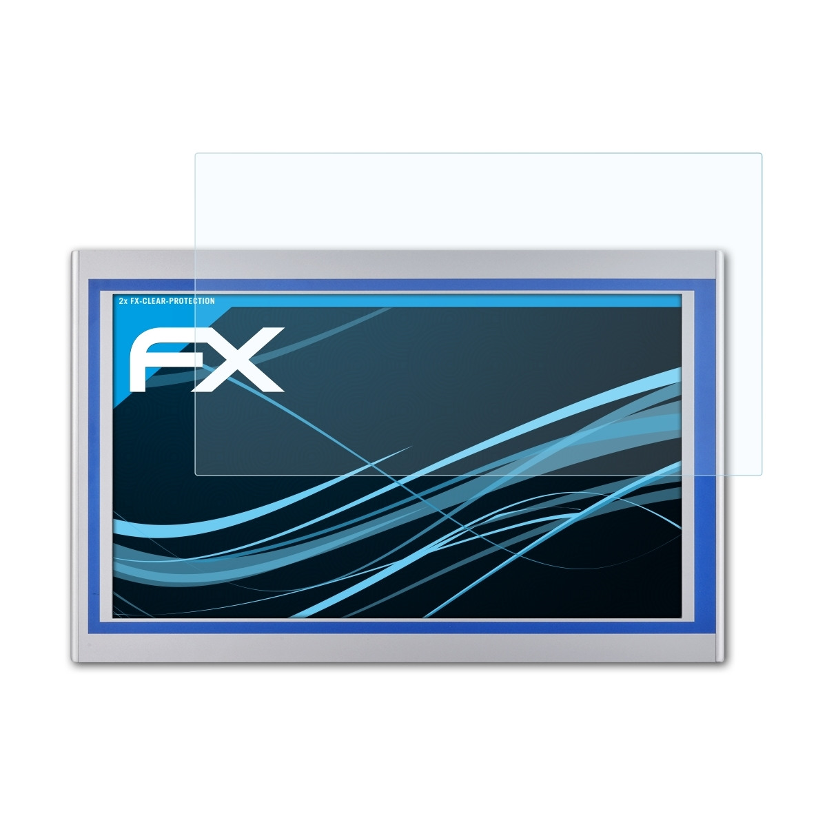 ATFOLIX 2x Displayschutz(für (21.5 Inch)) Nodka TPC6000-A2154 FX-Clear
