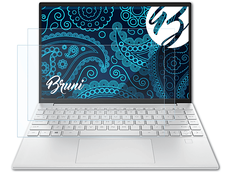 BRUNI 2x Basics-Clear Schutzfolie(für HP Pavilion Aero 13-be2778ng)