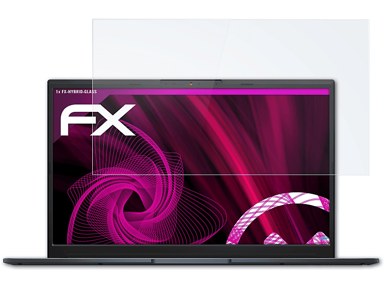 ATFOLIX FX-Hybrid-Glass Schutzglas(für Asus OLED Vivobook Pro (K6500)) 15