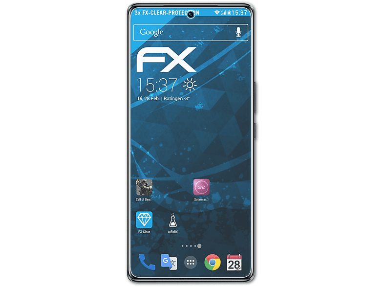 ATFOLIX 3x FX-Clear Displayschutz(für V27) Vivo