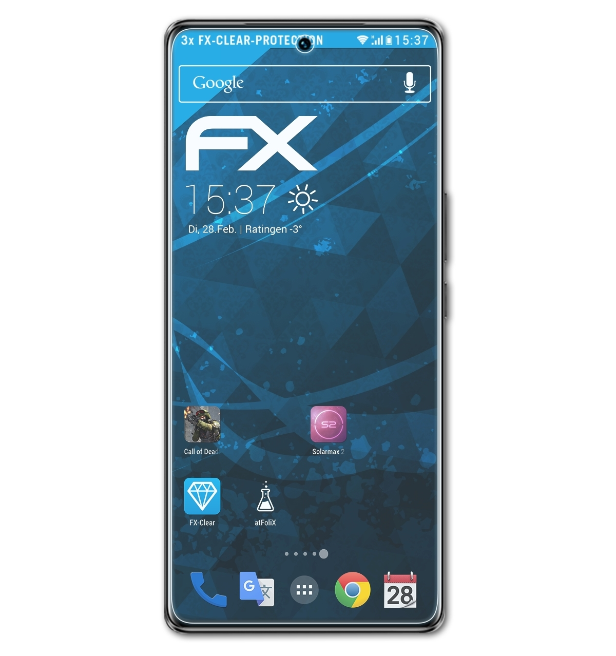 ATFOLIX 3x FX-Clear Displayschutz(für Vivo V27)