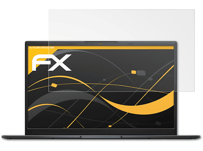 ATFOLIX 2x FX-Antireflex Displayschutz(für Asus Vivobook Pro 15 OLED (K6500))