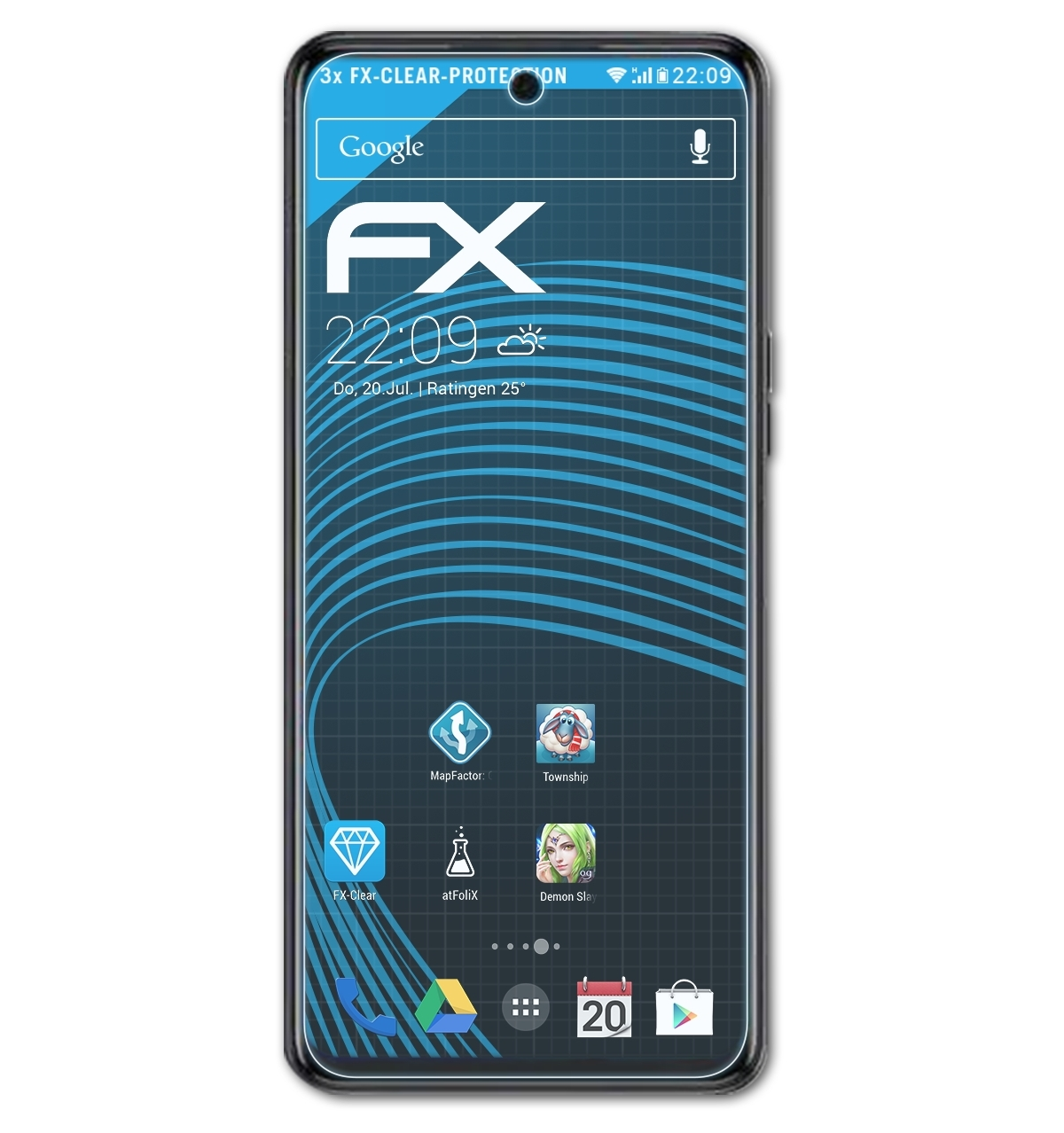 Pro) Displayschutz(für FX-Clear ATFOLIX 10 Spark 3x Tecno