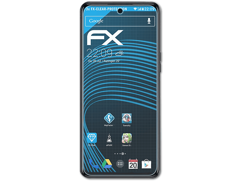 ATFOLIX 3x FX-Clear Displayschutz(für Tecno Pro) 10 Spark