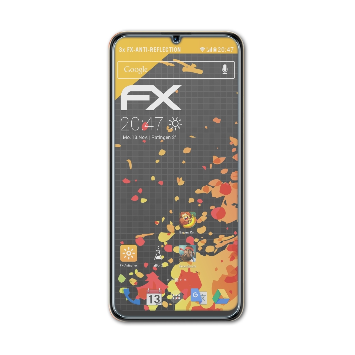 3x G72 Max) ATFOLIX Displayschutz(für BLU FX-Antireflex