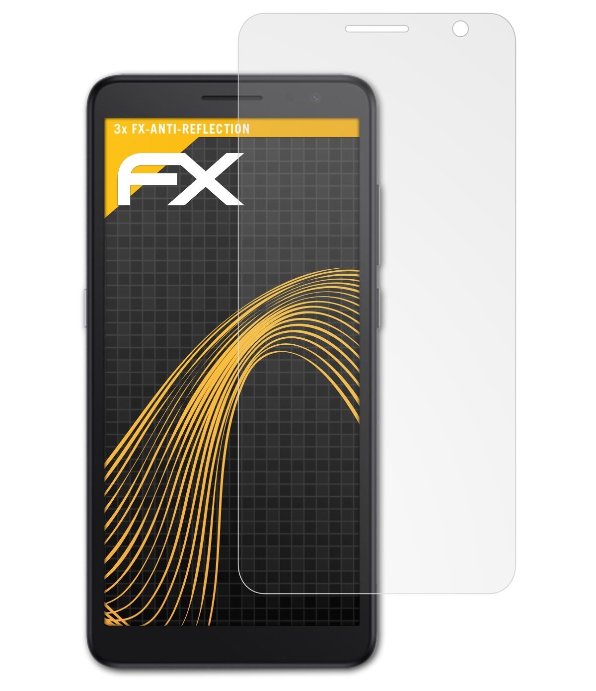 ATFOLIX Apprise) 3x FX-Antireflex Alcatel Displayschutz(für