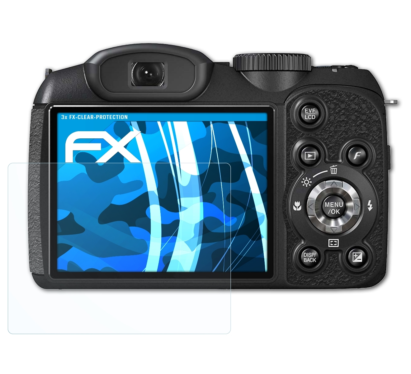 3x S2950) FinePix FX-Clear Fujifilm ATFOLIX Displayschutz(für