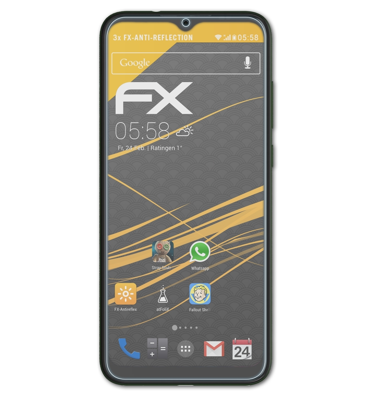 3x BLU G71L) FX-Antireflex ATFOLIX Displayschutz(für