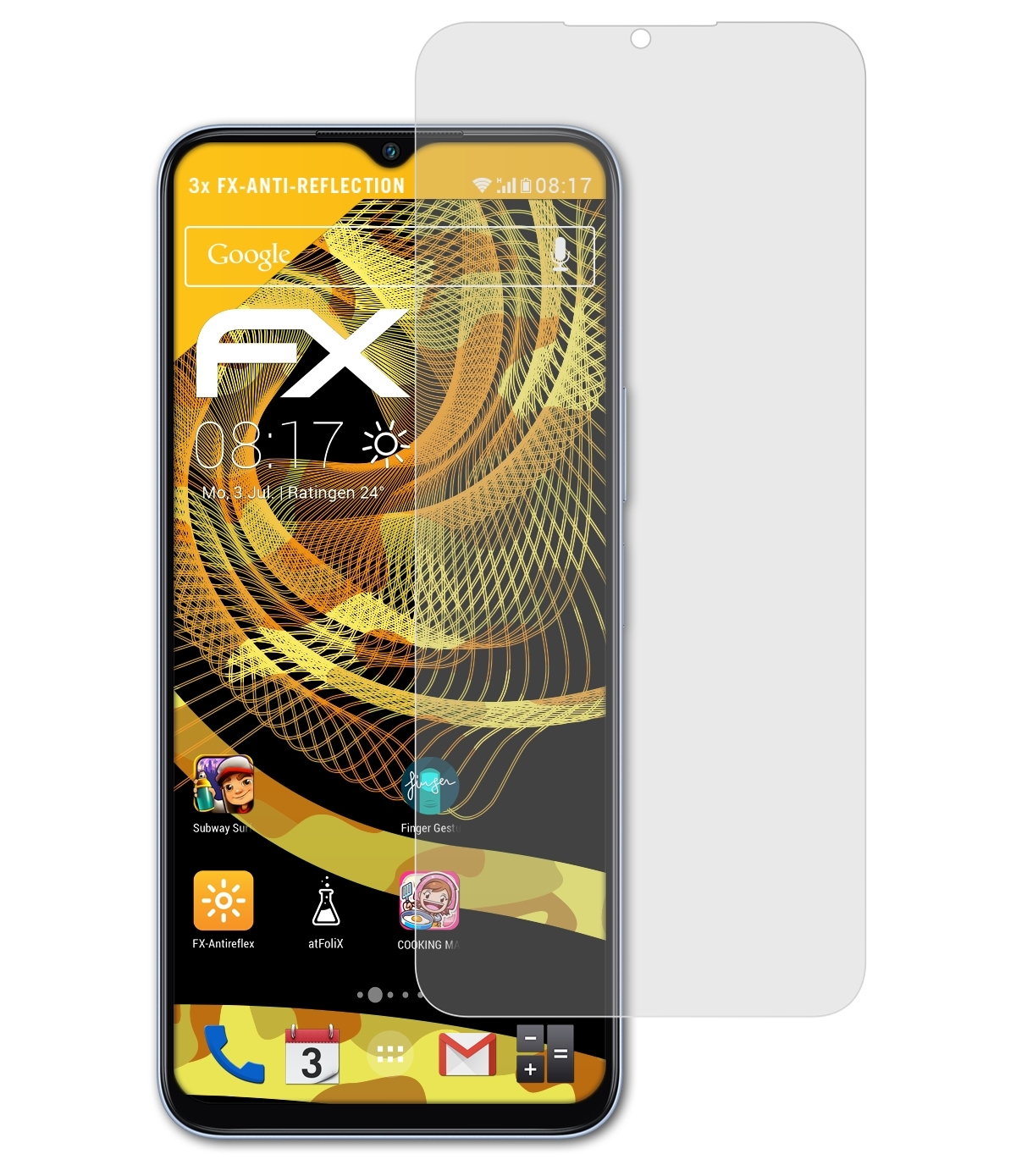 ATFOLIX 3x FX-Antireflex Displayschutz(für Lite) Honor 70