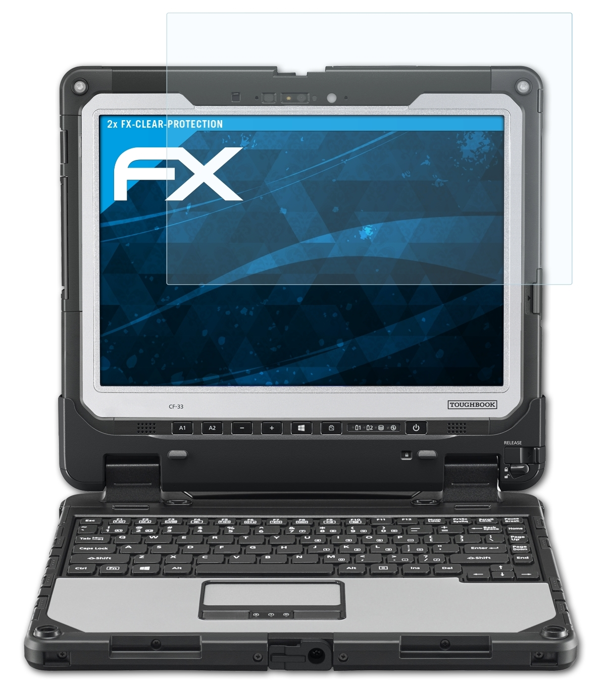 2x ATFOLIX ToughBook FX-Clear Detachable) Panasonic 33 Displayschutz(für