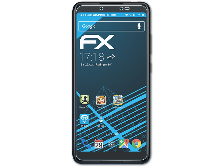 Wiko Jerry 3x Displayschutz(für 4) FX-Clear ATFOLIX
