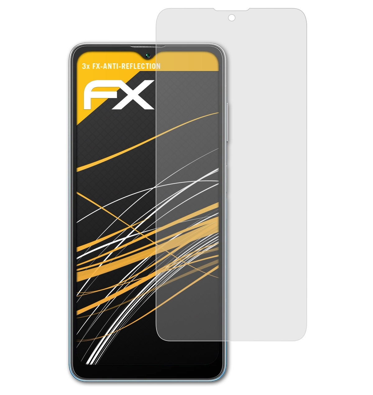 ATFOLIX Blackview 3x A53 Pro) Displayschutz(für FX-Antireflex