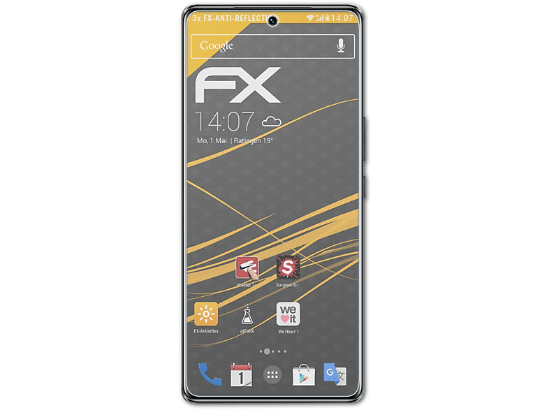 ATFOLIX 3x FX-Antireflex Displayschutz(für Vivo V27)