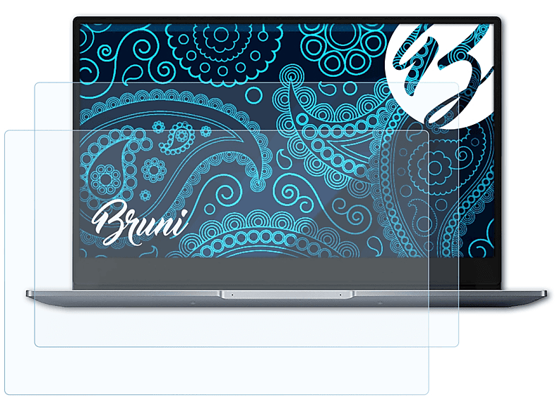 BRUNI 2x Basics-Clear Schutzfolie(für Honor MagicBook 14)