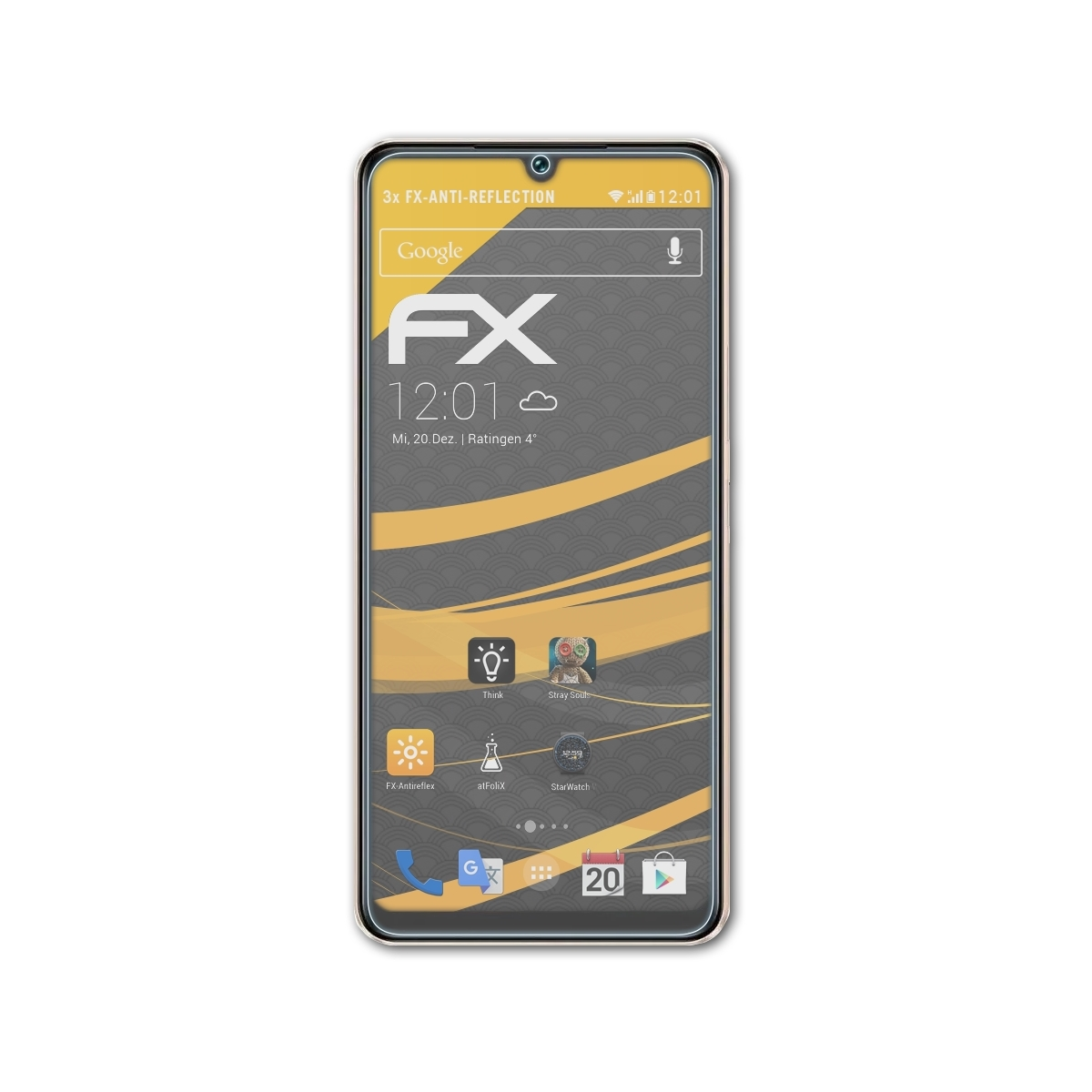 ATFOLIX 3x FX-Antireflex Y100) Vivo Displayschutz(für