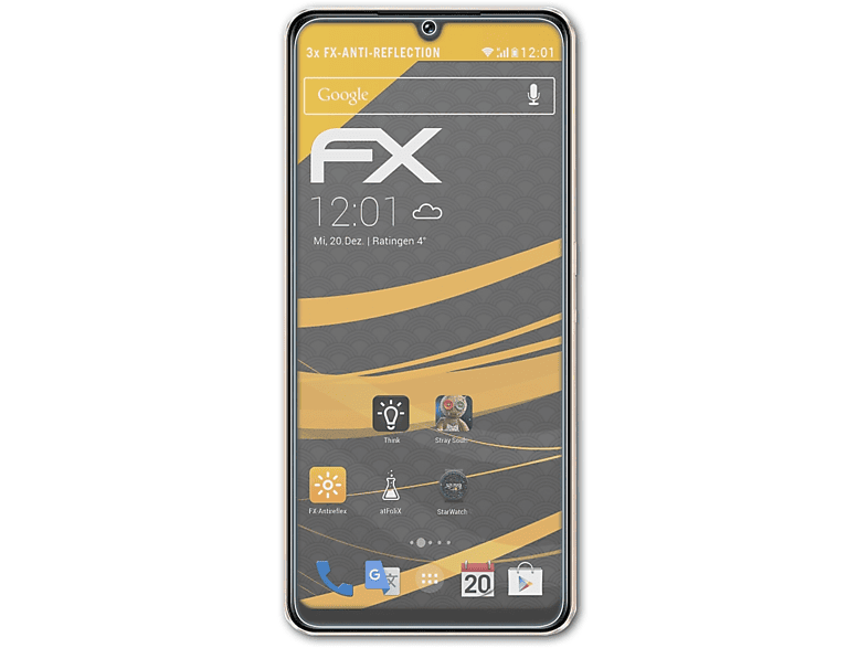 ATFOLIX 3x FX-Antireflex Y100) Vivo Displayschutz(für