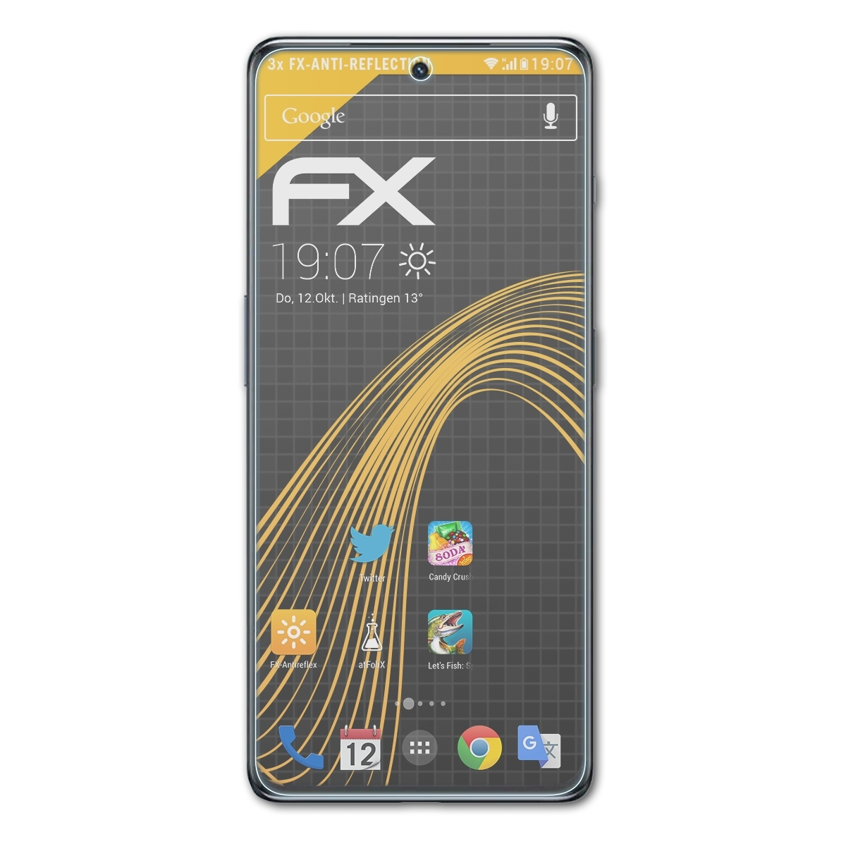 ATFOLIX 11R Displayschutz(für OnePlus 5G) FX-Antireflex 3x