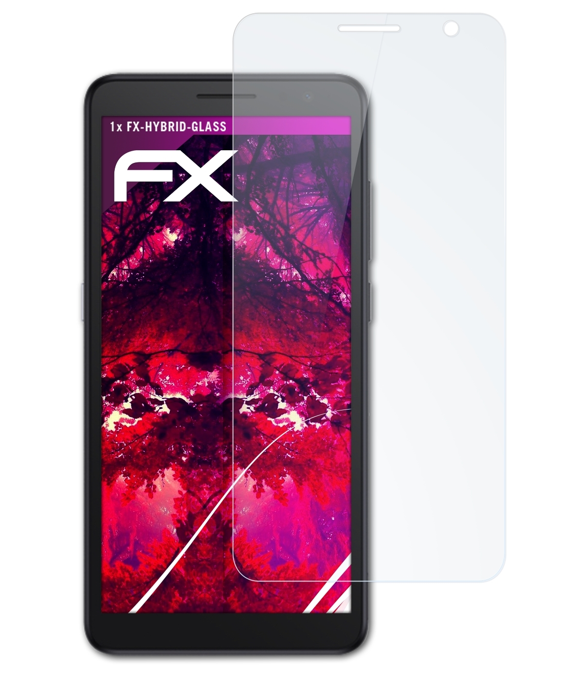 ATFOLIX FX-Hybrid-Glass Schutzglas(für Alcatel Apprise)