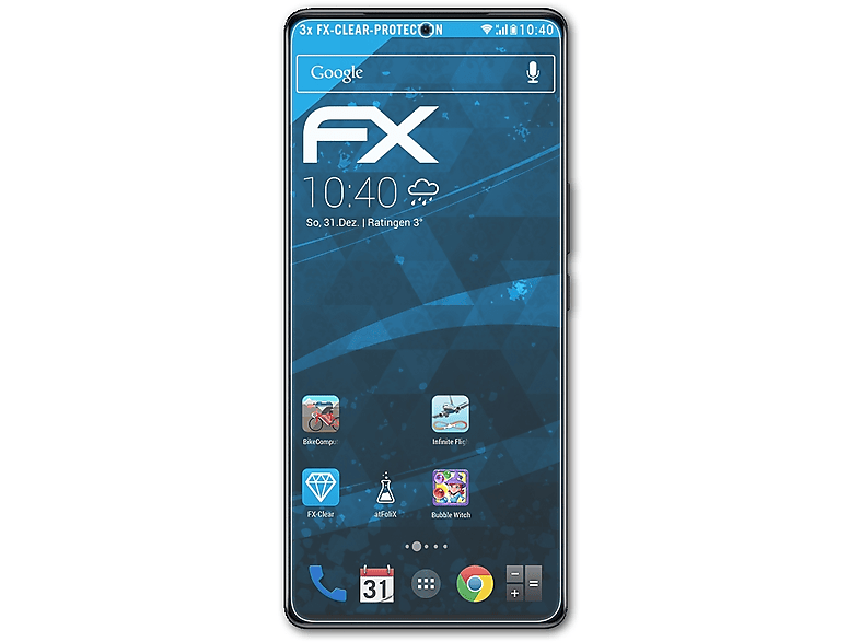 ATFOLIX 3x FX-Clear Displayschutz(für Vivo Pro) S16