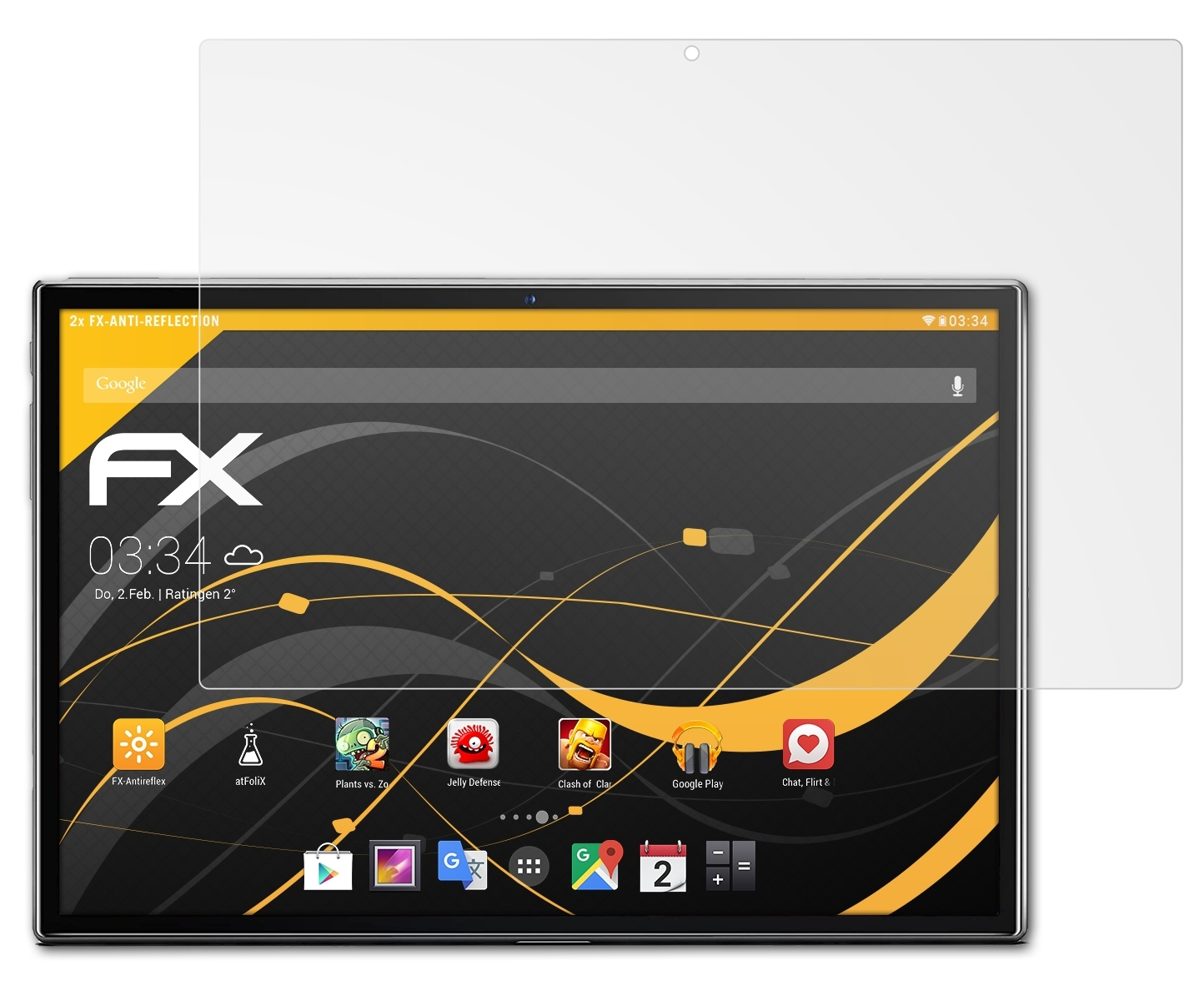 FX-Antireflex 2x One Keyboard) Three Pritom Displayschutz(für L10 in ATFOLIX