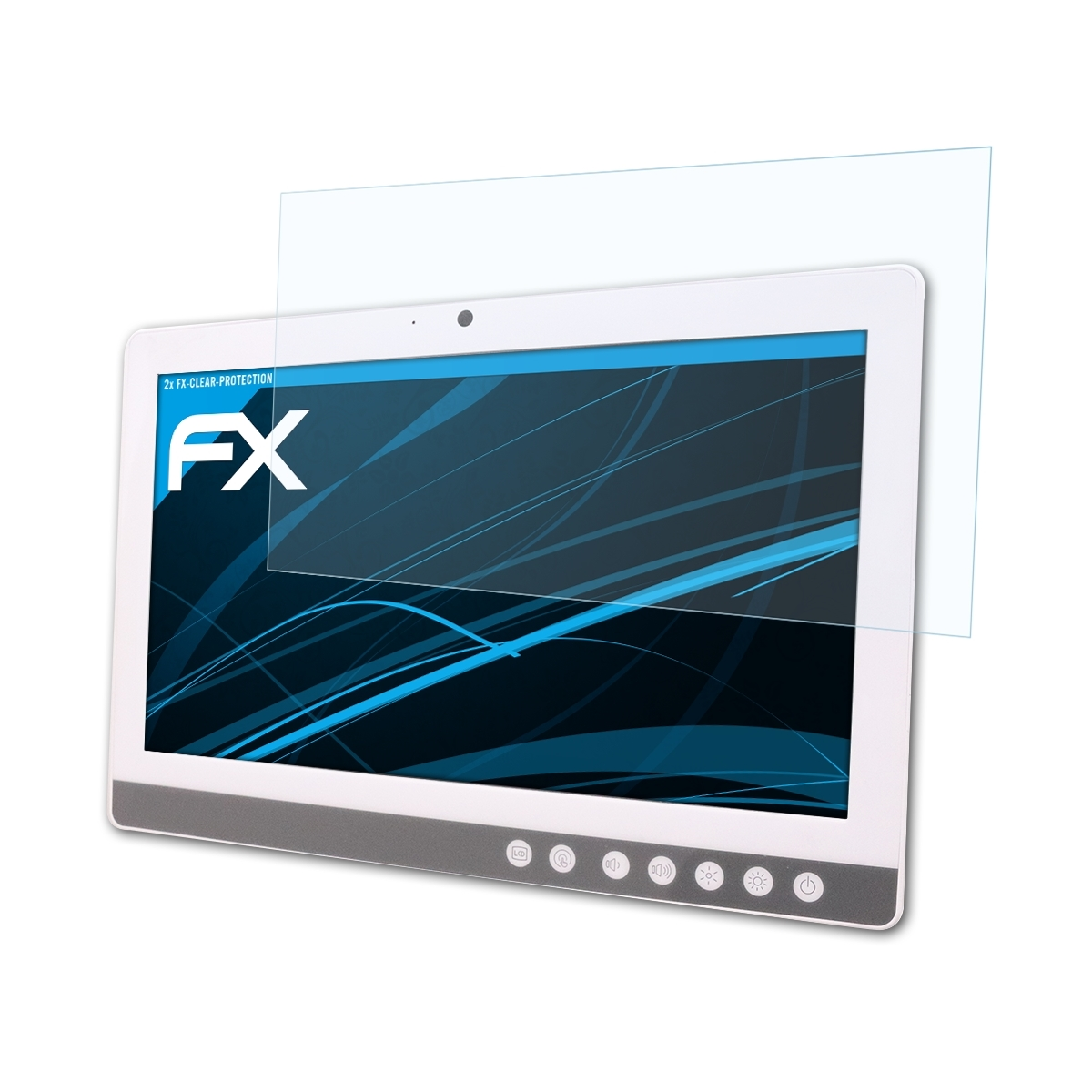 ATFOLIX 2x FX-Clear Displayschutz(für Onyx Venus-153 Healthcare (15.6 Inch))