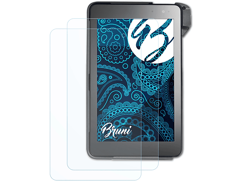 BRUNI 2x Basics-Clear Schutzfolie(für Oracle E8) Micros Tablet