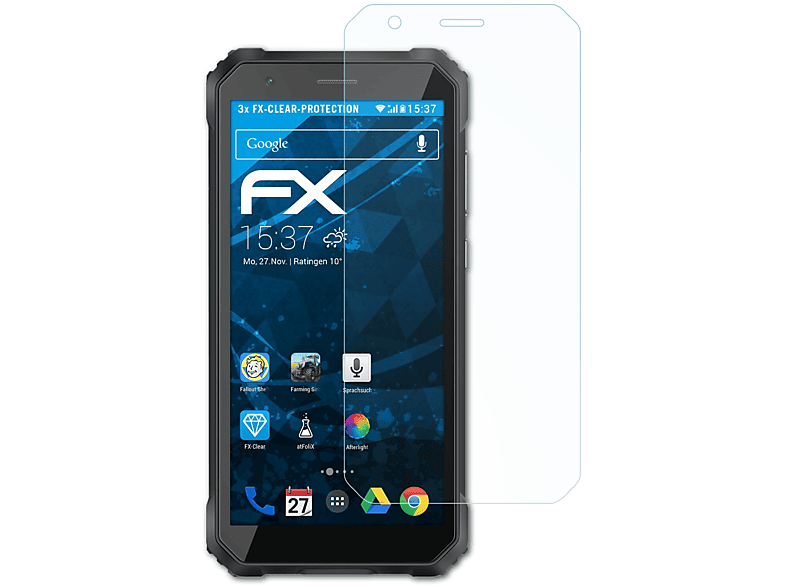 ATFOLIX 3x FX-Clear Displayschutz(für Oscal S60 Pro)