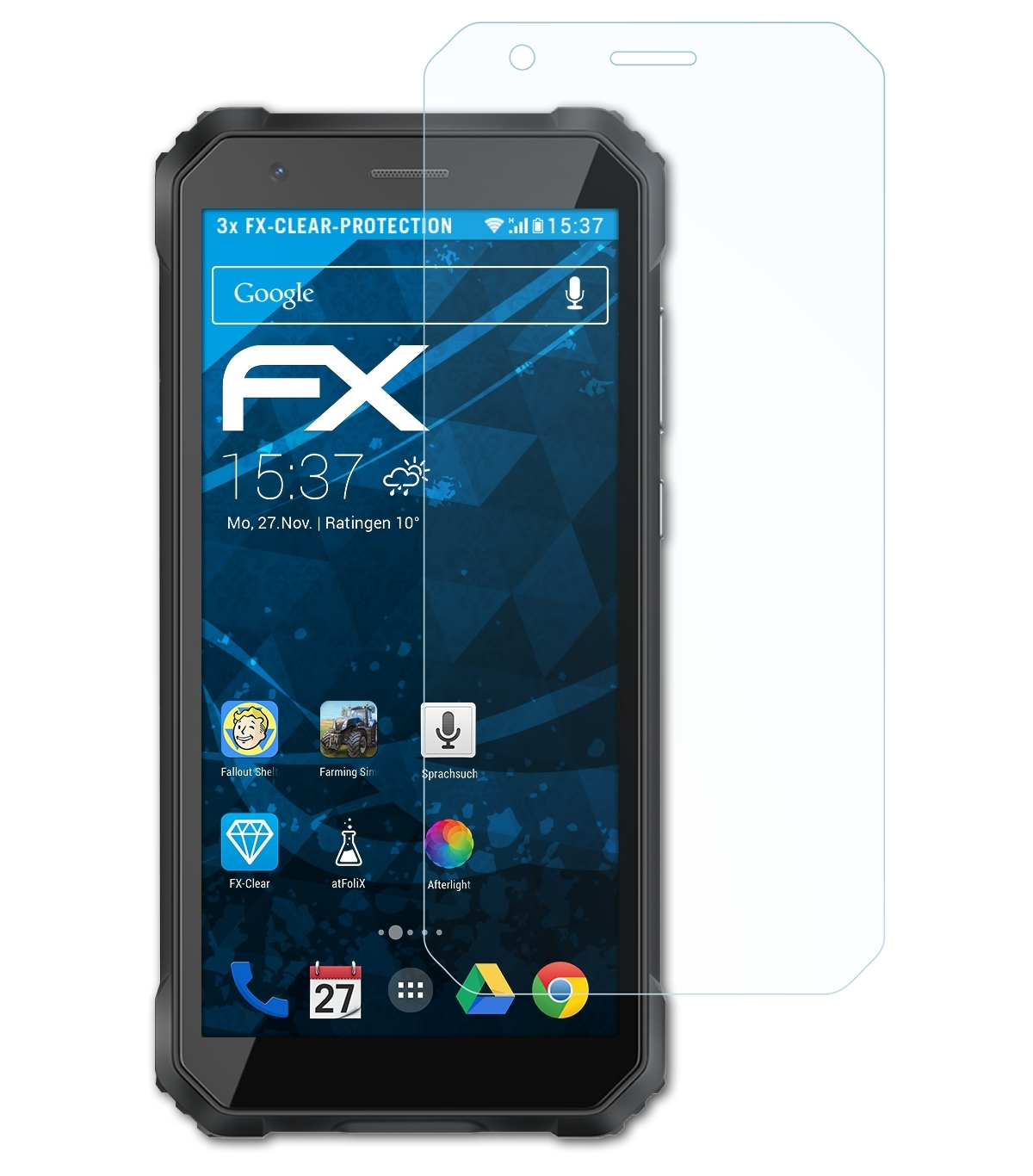 S60 3x ATFOLIX FX-Clear Oscal Pro) Displayschutz(für