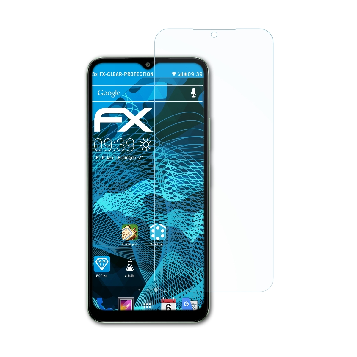 ATFOLIX 3x 2 Lava Pro) FX-Clear Displayschutz(für Yuva
