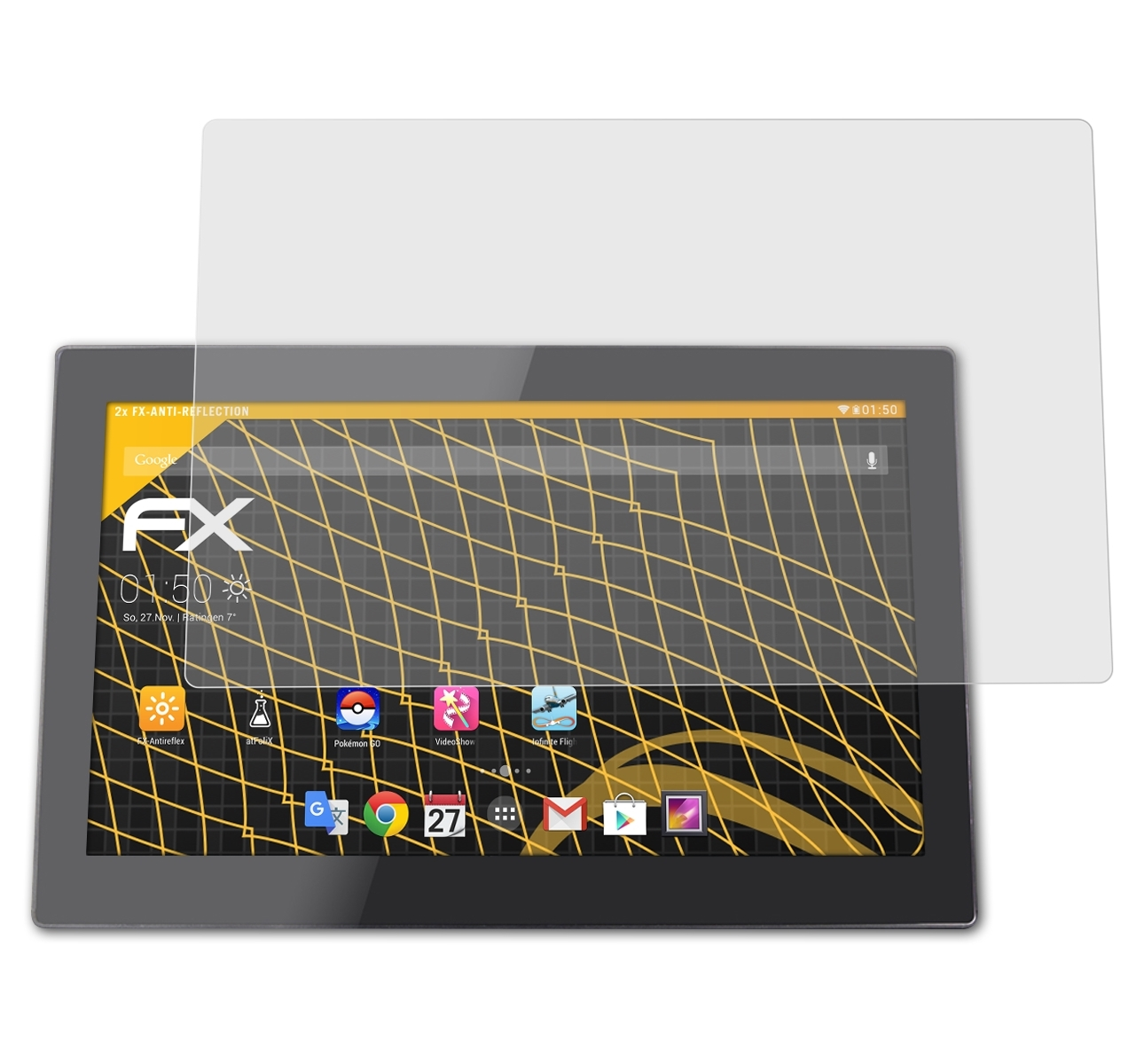 MegaPad FX-Antireflex 2x V5) ATFOLIX 1564 Displayschutz(für Xoro