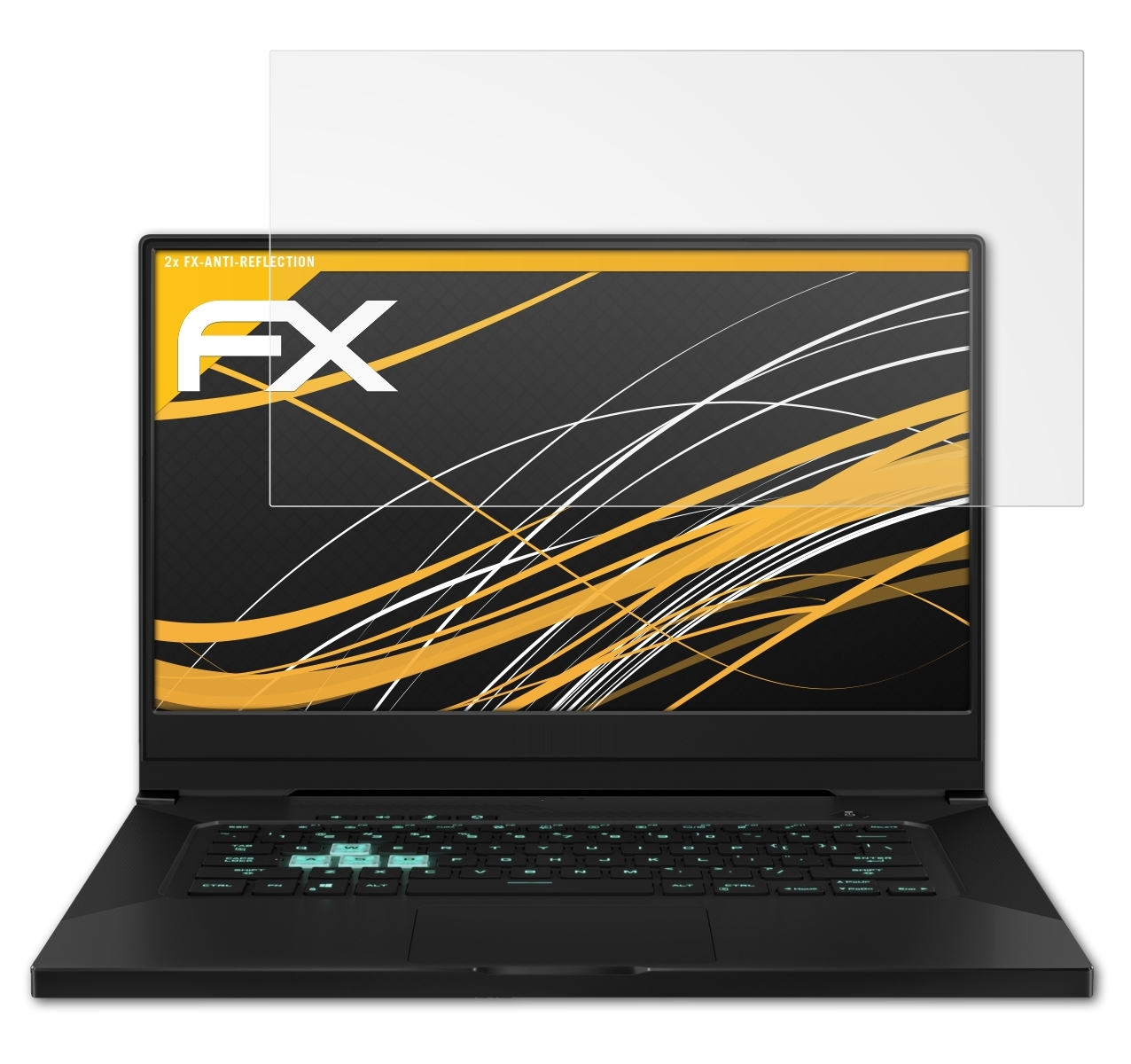 ATFOLIX 2x FX-Antireflex Displayschutz(für Asus TUF F15 (2022)) Dash