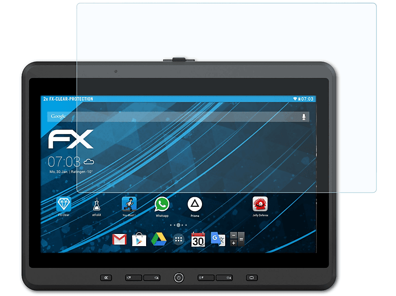 ATFOLIX 2x FX-Clear Displayschutz(für Chaser) RuggOn