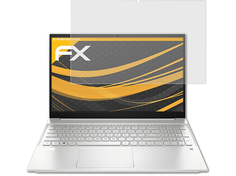 ATFOLIX 2x FX-Antireflex Displayschutz(für HP Pavilion 15-eg1752ng)